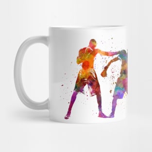 Boxer fight in watercolor Mug